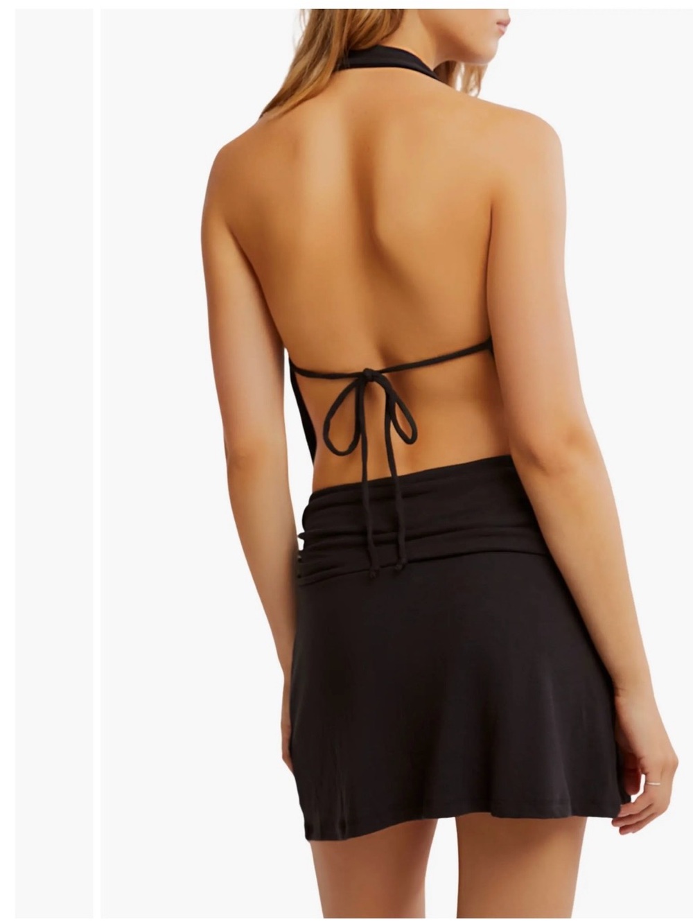 Free People Beach Backless Halter Mini Dress